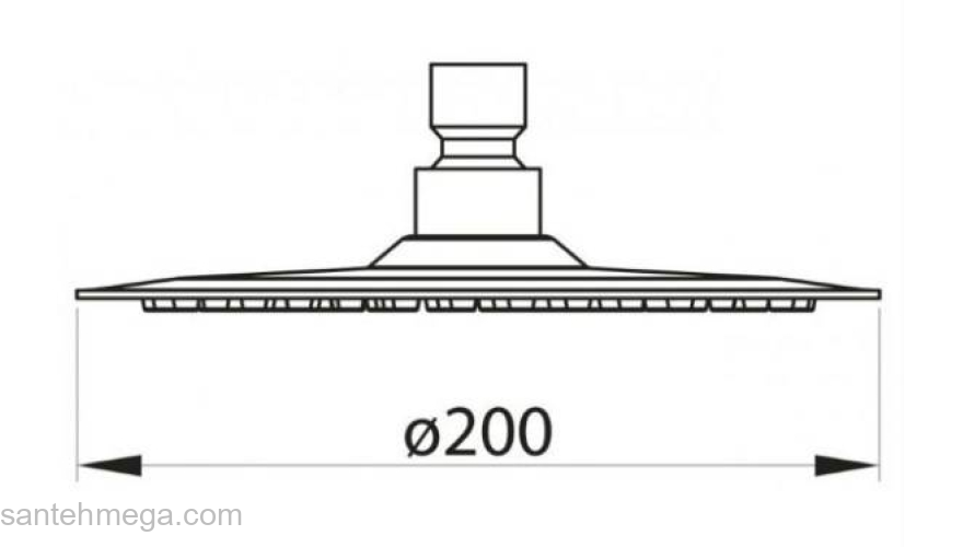 Верхний душ 200 мм BELBAGNO Nova BB-SLDC1-IN. Фото
