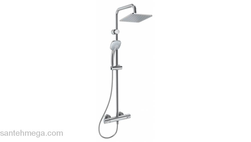 Душевая система с термостатом IDEAL STANDARD Idealrain Duo Cube A5833AA. Фото