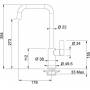 Смеситель для кухни FRANKE Elegance 115.0266.451. Фото