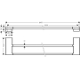 Двойной держатель полотенец AddStoris Hansgrohe 41743340, шлифованный черный хром для ванной комнаты. Фото