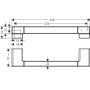 Поручень AddStoris Hansgrohe 41744670, матовый черный для ванной комнаты. Фото