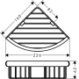 Угловая мыльница-полочка Hansgrohe Logis Universal 41710000 для ванной комнаты. Фото