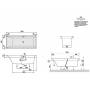 Ванна акриловая VILLEROY & BOCH Squaro UBQ180SQR2V-01 Alpin. Фото