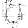 Душевая стойка Hansgrohe Croma Select E 2jet 27258400. Фото