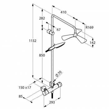 Душевая система KLUDI Dual Shower System Fizz 6709505-00. Фото