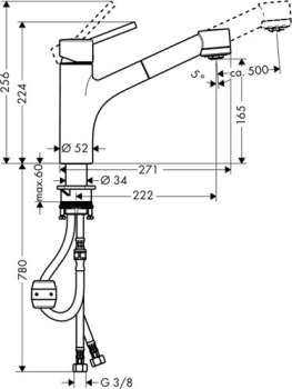 Смеситель для кухни Hansgrohe Talis S 32841000. Фото