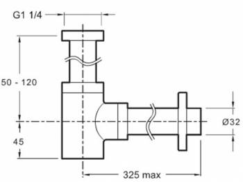 Сифон бутылочный JACOB DELAFON Rythmik E78297-CP. Фото