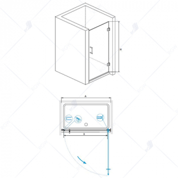 Душевая дверь RGW HOTEL HO-011-B 350601106-14 60 см. Фото