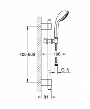Душевой гарнитур GROHE Relexa 28964001. Фото