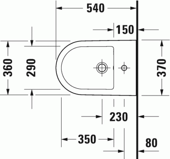 Биде подвесное DURAVIT D-Neo 2294150000. Фото