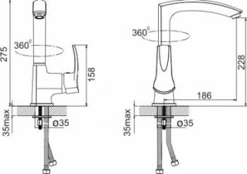 Смеситель для раковины IDDIS Kitchen XN56136C. Фото