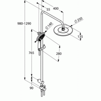 Душевая система KLUDI Dual Shower System 6709005-00. Фото