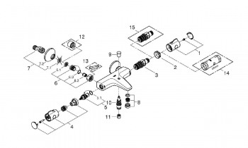 Термостатический смеситель для ванны GROHE Grohtherm 800 34567000. Фото