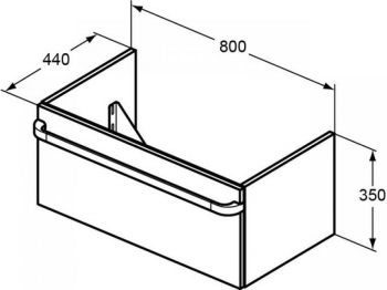 Тумба под раковину 80 см IDEAL STANDARD Tonic II R4303WG. Фото