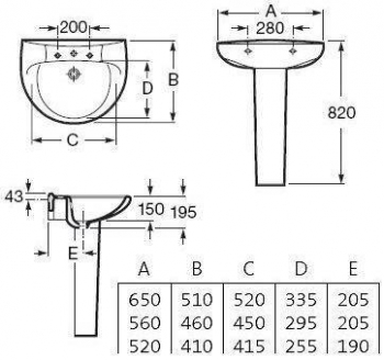 Раковина подвесная ROCA Victoria 65х51 327391000. Фото