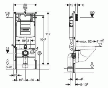 Монтажный элемент GEBERIT Duofix UP320 111.333.00.5. Фото