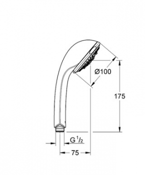 Ручной душ GROHE Massage Relexa 28795000. Фото
