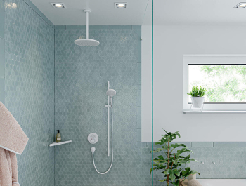 Угловая корзинка AddStoris Hansgrohe 41741000, хром для ванной комнаты. Фото