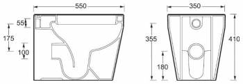Чаша унитаза приставного BELBAGNO Genius BB541CB. Фото