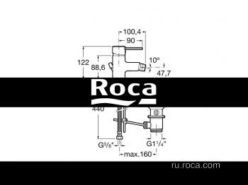 Смеситель ROCA Targa для биде A5A6060C0M. Фото