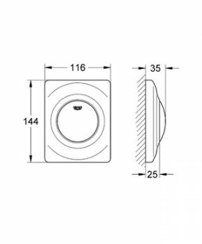 Накладная панель GROHE Surf 38808P00. Фото