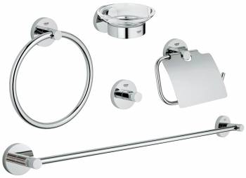 Набор аксессуаров GROHE Essentiais (5 предметов) 40344001 для ванной комнаты. Фото