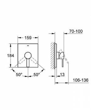 Смеситель для душа GROHE Allure 19317000 (внешняя часть). Фото