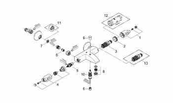 GROHE 34227000 Precision Trend Термостат для ванны. Фото