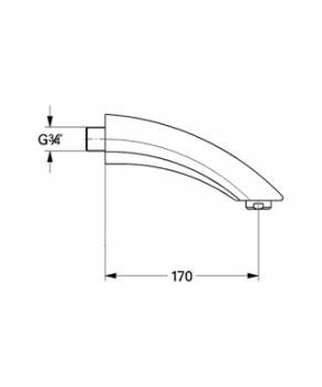 Излив для ванны GROHE Chiara 13614000. Фото