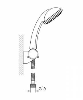 Душевой гарнитур GROHE Duo Tempesta 28473000. Фото