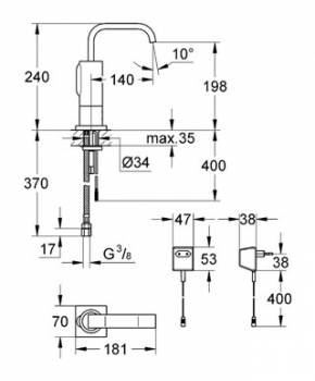 Смеситель для раковины GROHE Allure E 36096000. Фото