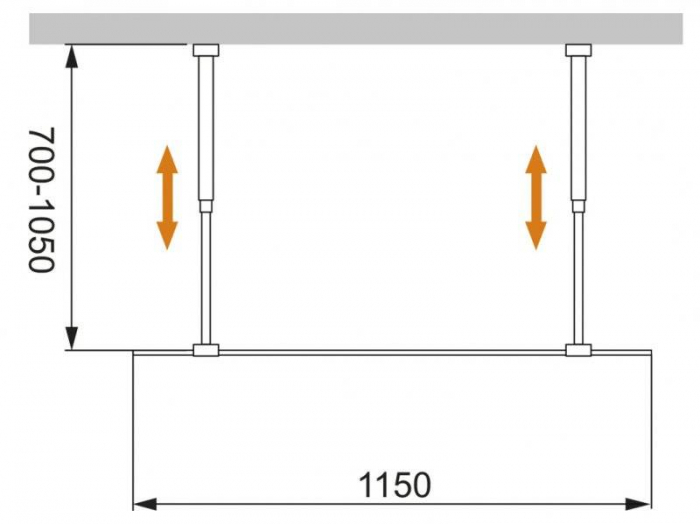 Душевая перегородка CEZARES Liberta LIBERTA-L-2-115-C-Cr