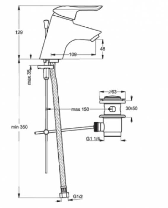 Смеситель для биде VIDIMA Seva II BA047AA. Фото