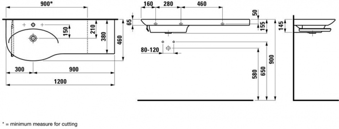 Раковина подвесная LAUFEN Palace 120х46 8.1670.6.000.104.1. Фото