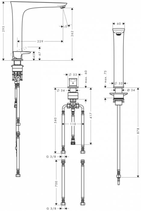 Смеситель для кухни HANSGROHE PuraVida 15812800. Фото