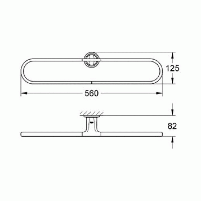 Полотенцедержатель GROHE Ondus 40381KS0 для ванной комнаты. Фото
