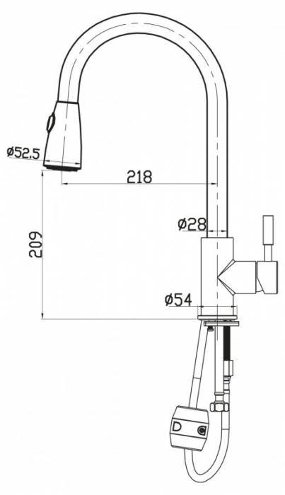 Смеситель для кухни BELBAGNO BB-LAM31-IN. Фото