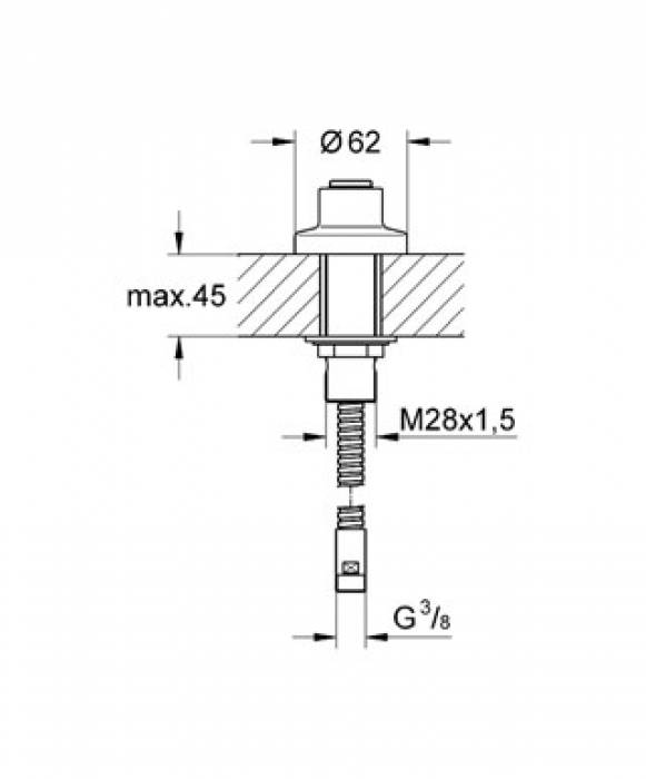 Вывод для душа GROHE 27151000. Фото