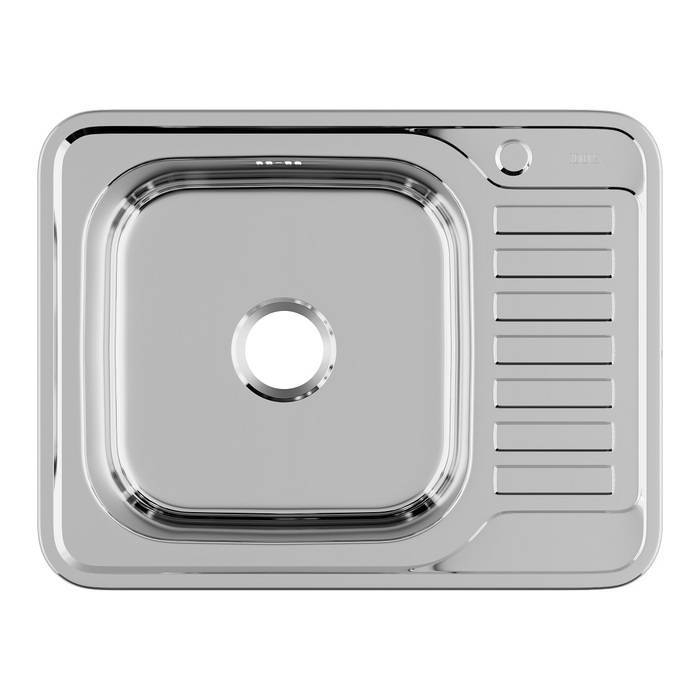 Мойка нержавеющая сталь полированная чаша слева 650*500 Basic IDDIS BAS65PLi77. Фото