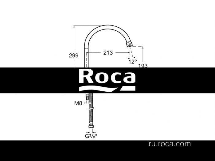 Смеситель ROCA Victoria для кухни A5A8425C0M. Фото