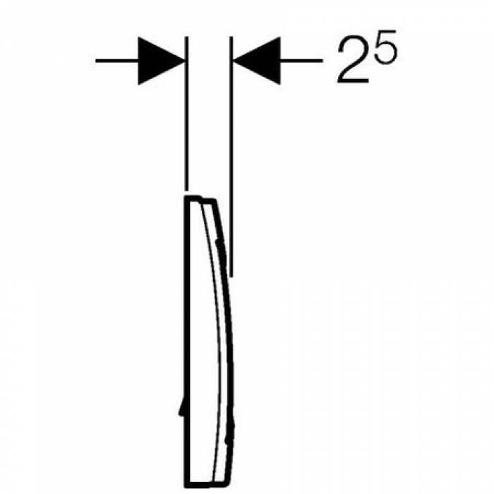 Смывная клавиша GEBERIT Delta 40 115.130.11.1. Фото