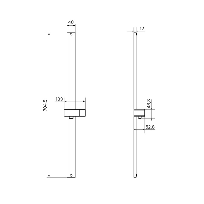 Стойка для душа черная матовая Optima Home IDDIS OPH70B0i17. Фото