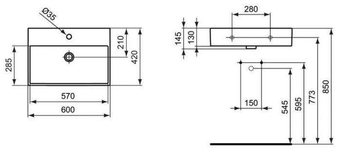 Раковина IDEAL STANDARD Strada 60х42 K077801. Фото