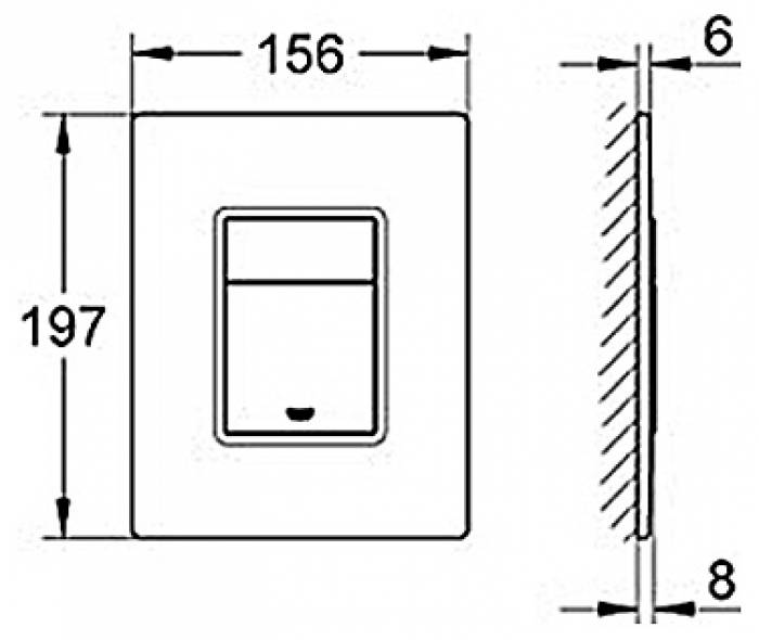 Накладная панель GROHE Skate Cosmopolitan 38845BS0. Фото