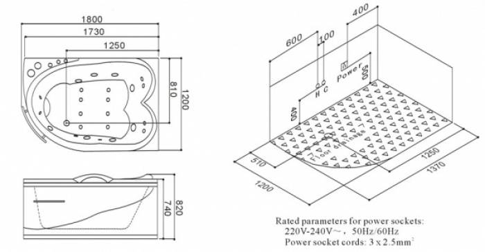 Ванна гидромассажная SSWW A304. Фото