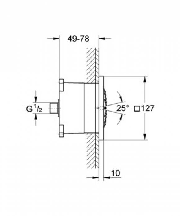 Боковой душ GROHE Rainshower F 27251000. Фото