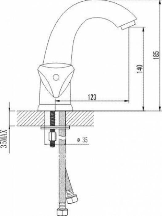 Смеситель для умывальника IDDIS Praktic 19004B1. Фото