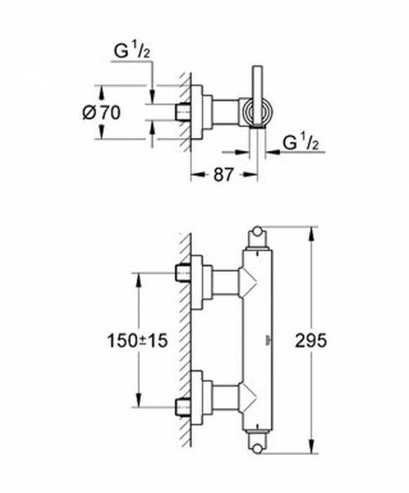 Смеситель для душа GROHE Atrio Ypsilon 26003000. Фото